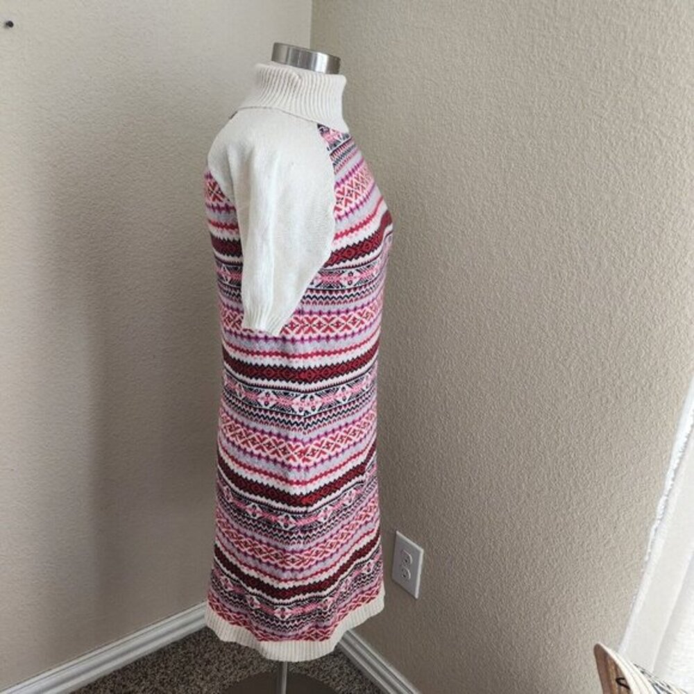 Tommy Hilfiger Sweater Dress Tunic‎ Multi Color Turtleneck Casual Size M - Picture 3 of 12
